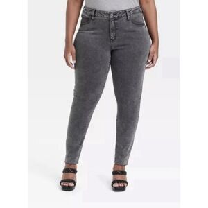 🐻 Ava & Viv Women's Mid-Rise Skinny Jeans Charcoal Gray Size 26